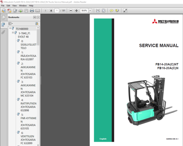 Mitsubishi Forklift Fb A C Nt Fb A C N Service Manual Pdf