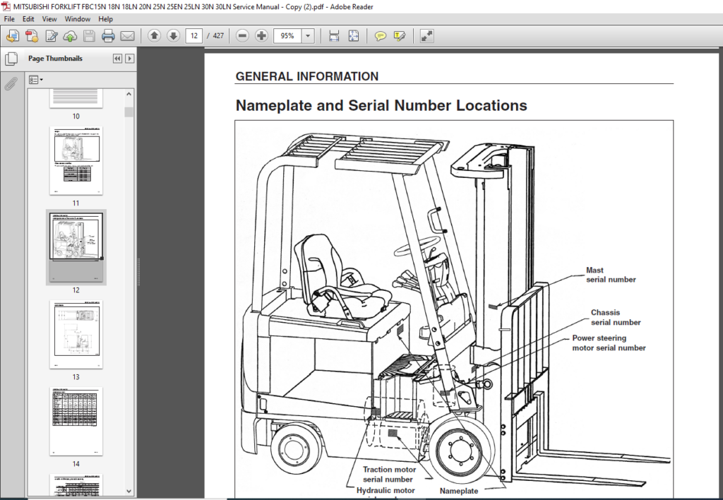 Mitsubishi Forklift Fbc N Fbc N Fbc Ln Fbc N Fbc N Fbc En Fbc Ln