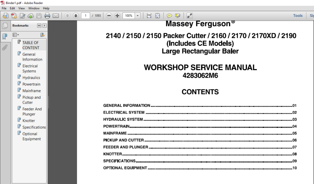 Massey Ferguson Packer Cutter Xd