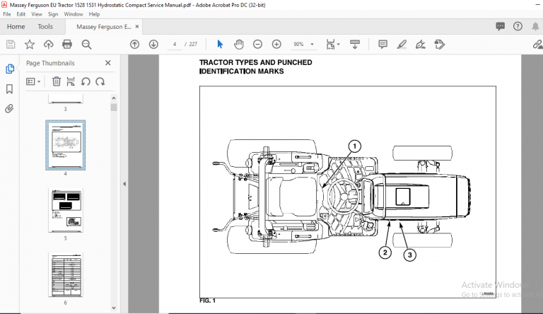 Massey Ferguson Eu Tractor Hydrostatic Compact Service Manual