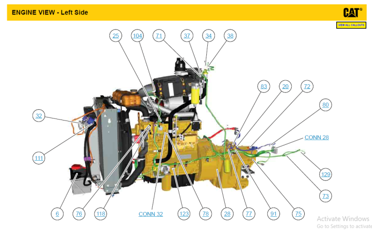 Cat F F F Backhoe Loader Electrical System Schematic Manual