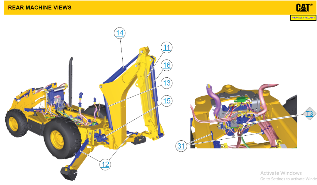 Cat F Backhoe Loader Hydraulic System Schematic Manual Pdf