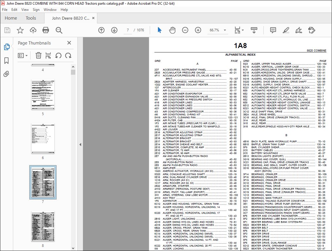 Jd C Corn Head Service Manual