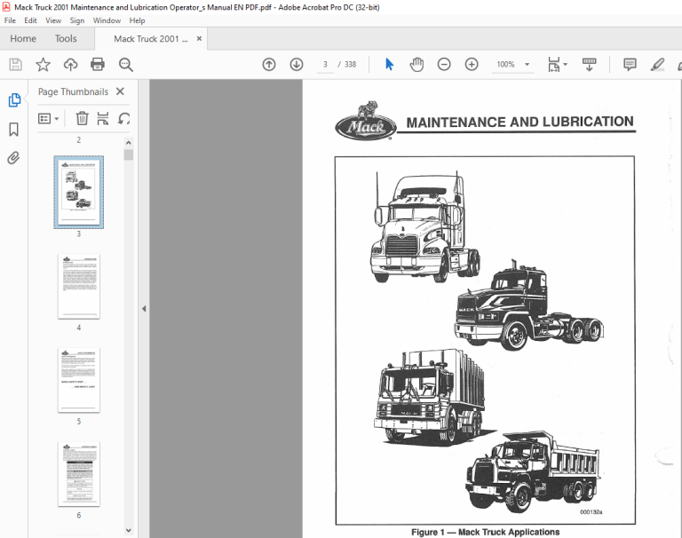 Mack Truck Ts Maintenance Lubrication Operator S Manual Pdf