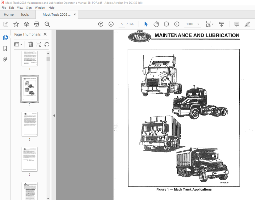 Mack Truck Ts Maintenance Lubrication Operator S Manual Pdf