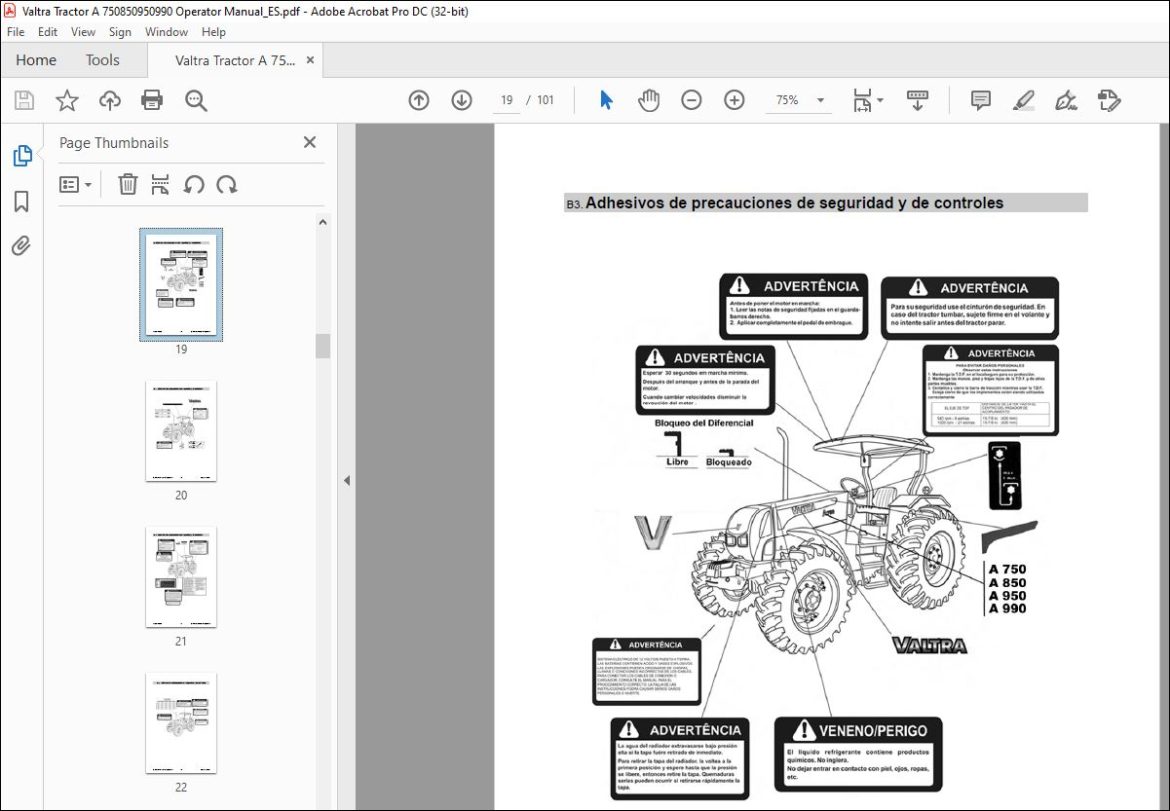 Valtra Tractor A Manual Del Operador Pdf