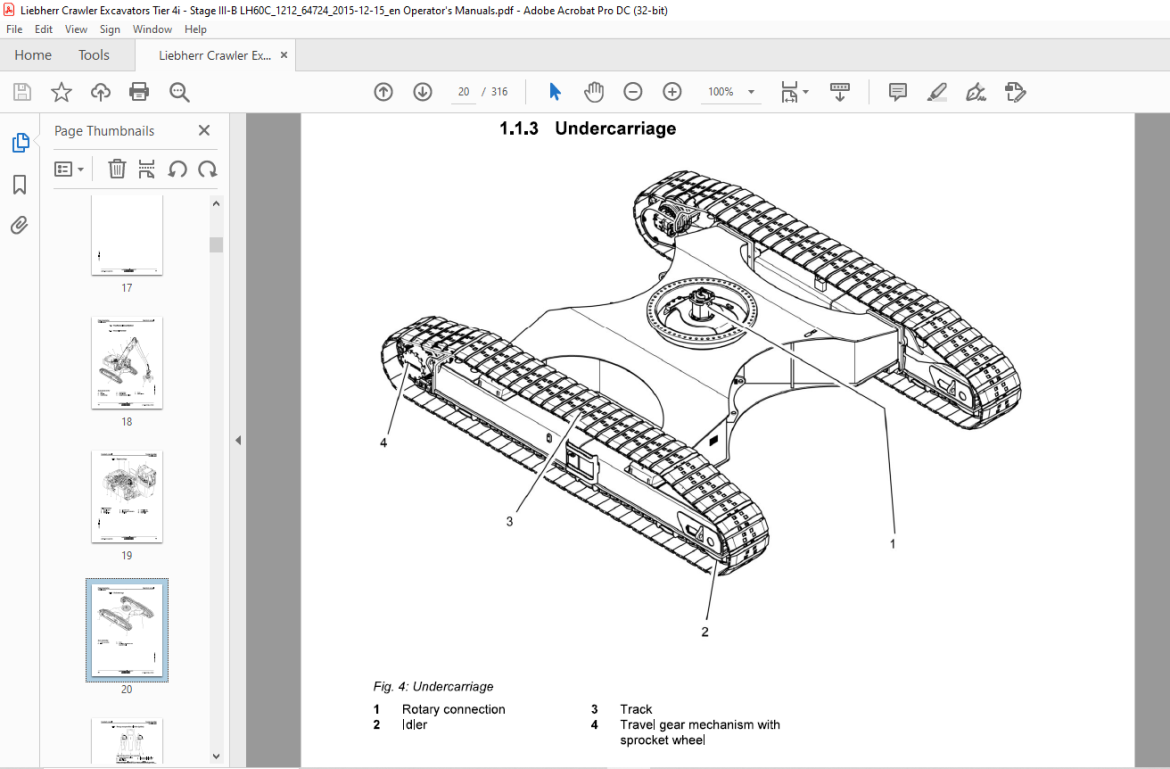 Liebherr Lh C Litronic Machine For Industrial Operator S Manual