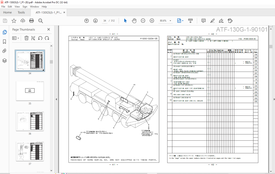 Tadano Faun Crane Atf G Parts Catalog Manual En Zh Sn Gc Pdf