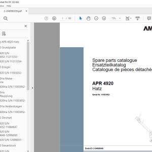 Ammann Apr Hatz Spare Parts Catalogue Manual Sn Pdf