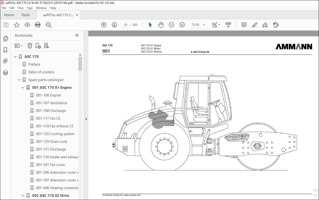 Ammann Asc Single Drum Roller Parts Manual Pdf