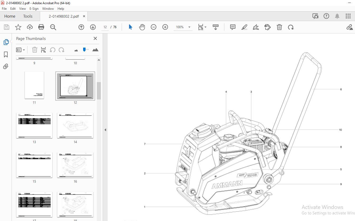 Ammann Apf Honda Gx Ut Parts Manual Pdf