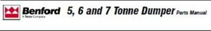 BENFORD 5 6 AND 7 TONNE DUMPER PARTS MANUAL PDF DOWNLOAD