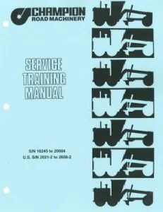 Champion Road Machinery 700 Series Workshop Repair Manual PDF DOWNLOAD