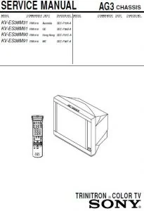 REPAIR MANUAL SONY KV ES38M31 KV ES38M61 TRINITRON COLOR TV PDF DOWNLOAD