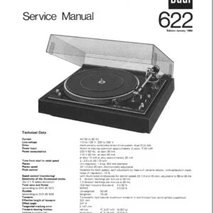 Dual 622 Turntable Service repair  Manual