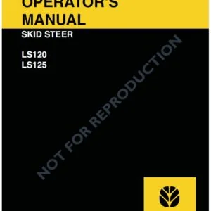 New Holland Ls120 Ls125 Skid Steer Loader Operators Manual