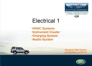 Land Rover Discovery 3 Electrcal Traning Manual