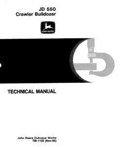 JOHN DEERE JD 550 Crawler BullDozer Service Repair Manual Download