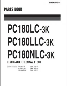 Komatsu Pc180lc-3k Hydraulic Excavator Parts Catalogue Manual