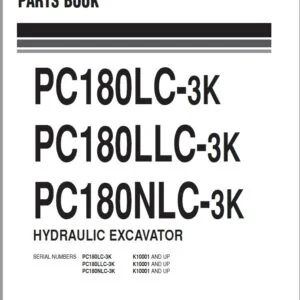 Komatsu Pc180lc-3k Hydraulic Excavator Parts Catalogue Manual