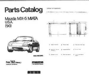 Mazda Mx5 Miata Replacement Parts Manual 1990 PDF Download