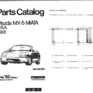 Mazda Mx5 Miata Replacement Parts Manual 1990 PDF Download