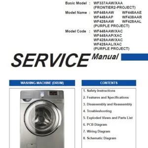 Samsung Wf448aaw Wf448aap Wf448aae Service Manual PDF Download