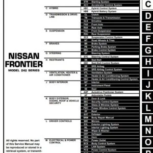 2008 NISSAN FRONTIER MODEL D40 SERIES SERVICE / WORKSHOP REPAIR MANUAL #PDF DOWNLOAD#