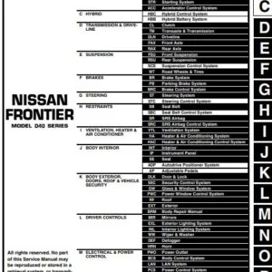 2010 NISSAN FRONTIER MODEL D40 SERIES SERVICE / WORKSHOP REPAIR MANUAL #PDF DOWNLOAD#
