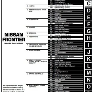 2011 NISSAN FRONTIER MODEL D40 SERIES SERVICE WORKSHOP REPAIR MANUAL #PDF DOWNLOAD#