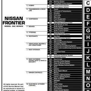 2014 NISSAN FRONTIER MODEL D40 SERIES SERVICE WORKSHOP REPAIR MANUAL #PDF DOWNLOAD#