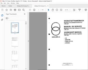 Gilera 125 2 Stroke Cx Apache Free Style Crono Freestyle 125cc Service Repair Workshop Manual - PDF DOWNLOAD