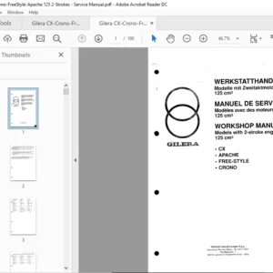 Gilera 125 2 Stroke Cx Apache Free Style Crono Freestyle 125cc Service Repair Workshop Manual - PDF DOWNLOAD