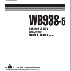 Komatsu Wb93s-5 Backhoe loader Operation Maintenance Manual PDF DOWNLOAD