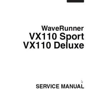 Yamaha Vx110 1100 Sport Deluxe Waverunner Workshop Manual