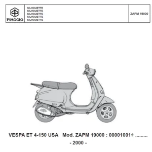 VESPA ET 4 150 REPLACEMENT PARTS MANUAL 2000 ONWARDS