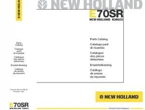 New Holland Kobelco E70SR Midi Crawler Excavator Service Parts Catalogue Manual PDF DOWNLOAD