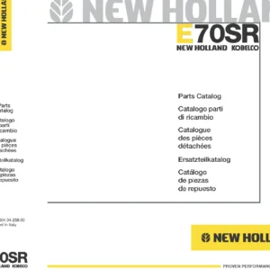 New Holland Kobelco E70SR Midi Crawler Excavator Service Parts Catalogue Manual PDF DOWNLOAD
