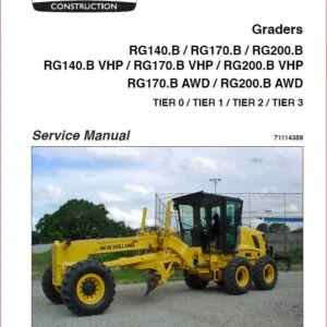 New Holland Graders Service manual PDF RG140.B RG170.B RG200.B RG140.B VHP RG170.B VHP RG200.B VHP RG170.B AWD RG200.B AWD - PDF DOWNLOAD
