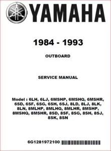 Yamaha 6 8hp 2 stroke Outboards Repair Manual 1984-1993 - PDF DOWNLOAD!!!