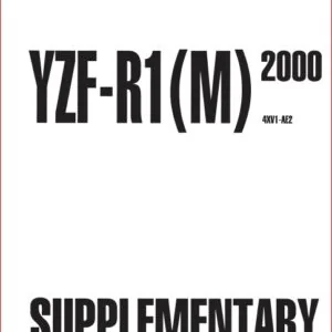 Yamaha Yzf r1 2000 Service And Repair Manual - PDF DOWNLOAD