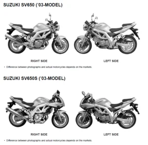 Suzuki SV650S SV605A SV650SF Factory Service Manual 2003-2009 - PDF DOWNLOAD
