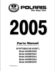 Polaris 2005 sportsman 500 Parts manual - PDF Download