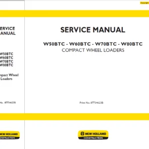 New Holland W50btc W60btc W70btc W80btc Compact Wheel Loaders Service Repair manual Download - PDF
