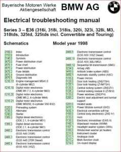 Bmw 3 Series E36 Service Electrical Troubleshooting Manual - PDF DOWNLOAD!!!