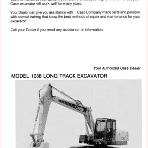 Case 1088 Excavator Operators Manual - PDF Downloads