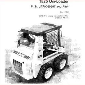 Case 1825 Skid Steer Loader Parts Catalog Manual - PDF Download