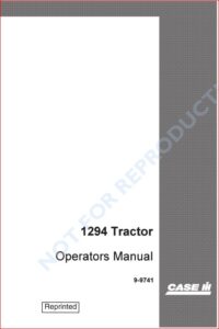 Case Ih 1294 Tractor Operators Manual - PDF Download - HeyDownloads ...