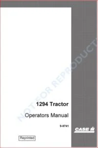 Case Ih 1294 Tractor Operators Manual - PDF Download