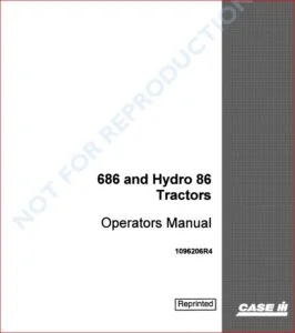 CASE IH 686 GEAR DRIVE & 86 HYDRO TRACTOR OPERATORS MANUAL - PDF Download